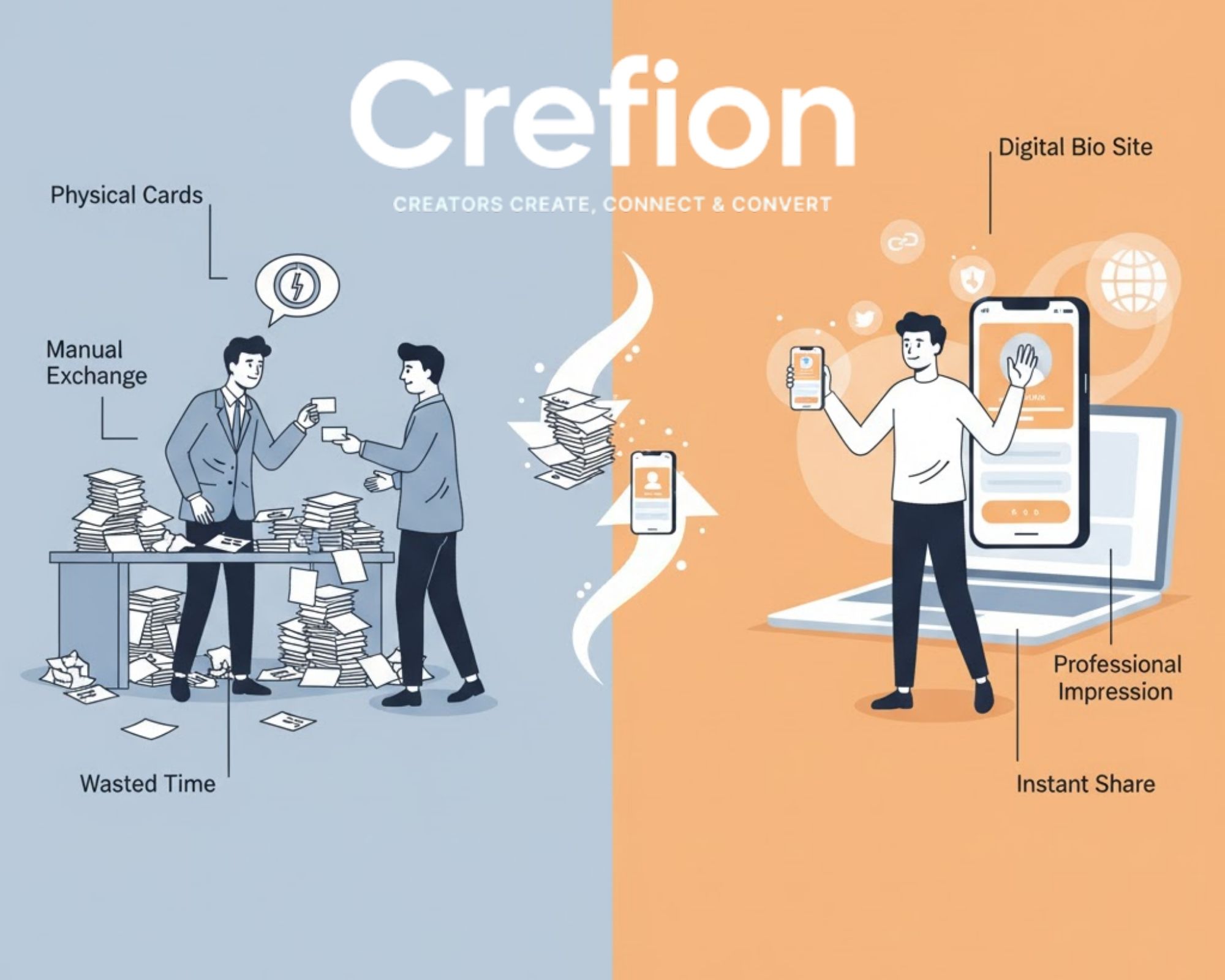 Danh thiếp giấy vs danh thiếp điện tử